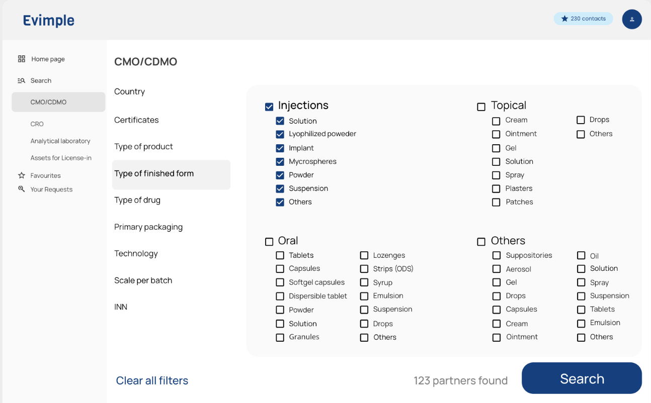 Search and Filter Screenshot